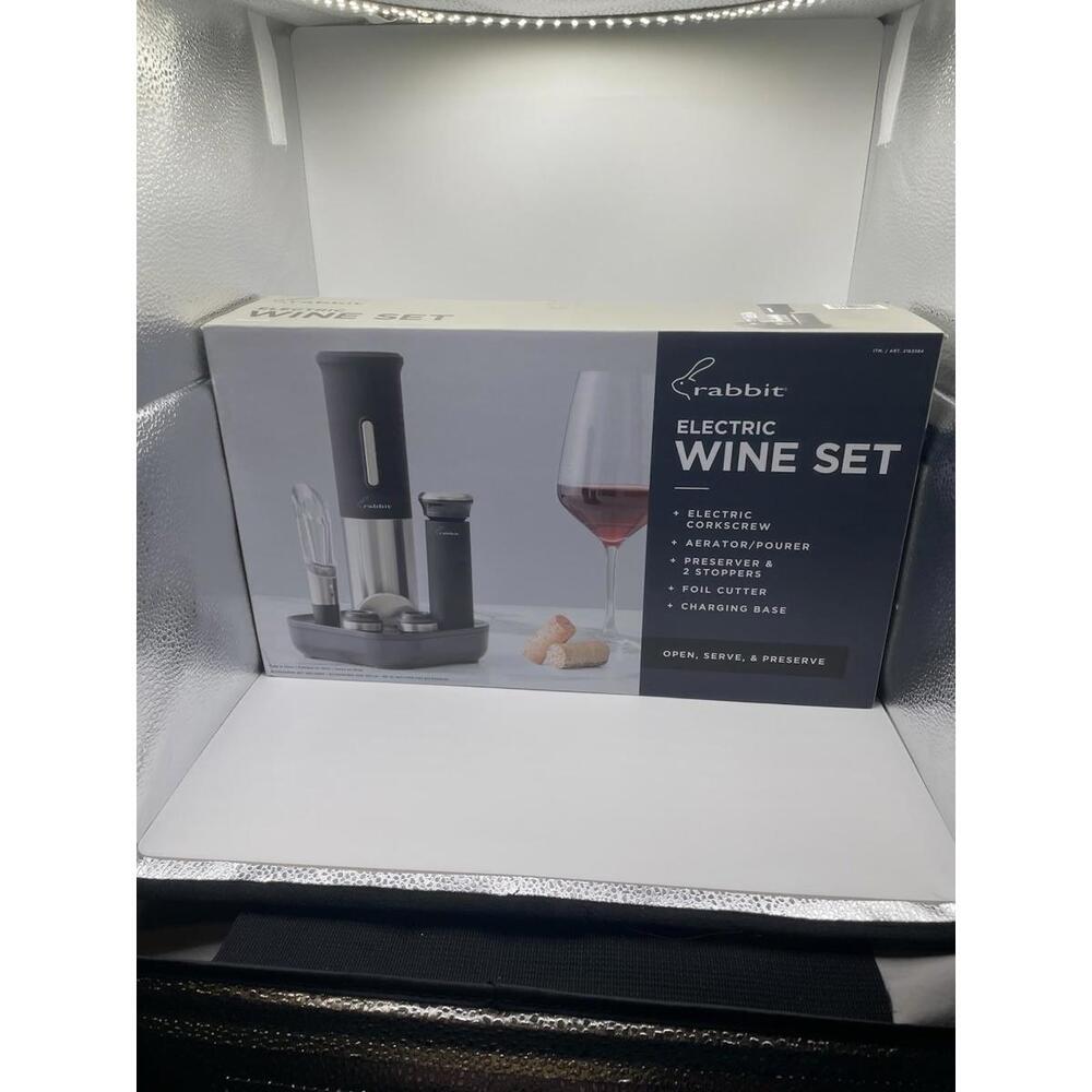 Rabbit Electric Wine Opener Set (New In Box)